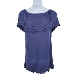 Lush off the Shoulder Dress Blue‎ Dress Size M